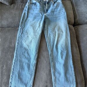 Abercrombie & Fitch Light Blue Straight Leg Jeans curve love